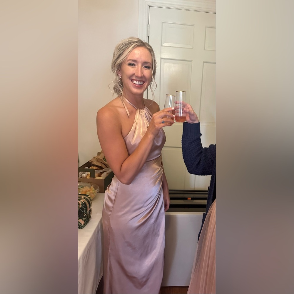 Size 4 Shimmery Nude Bridesmaid’s Dress